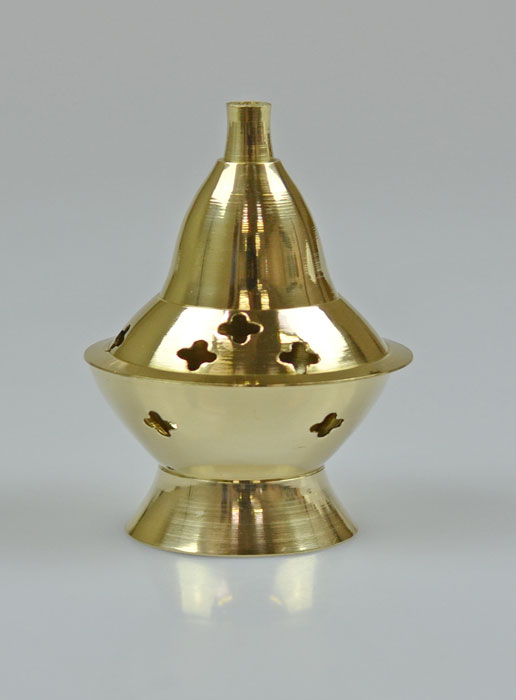 Brûle encens Religieux - Laiton Doré (pic 2)