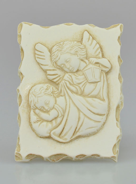Cadre Ange Protecteur à la Lanterne - 7 cm (pic 2)