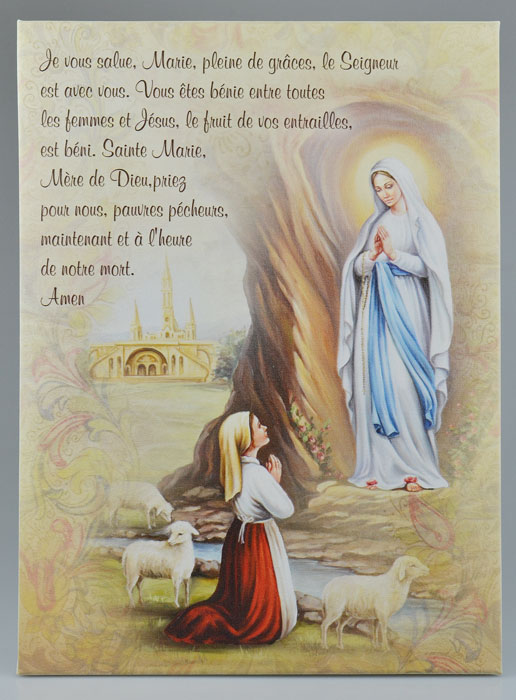 Cadre en Toile Apparition Notre Dame de Lourdes - 40 cm (pic 2)