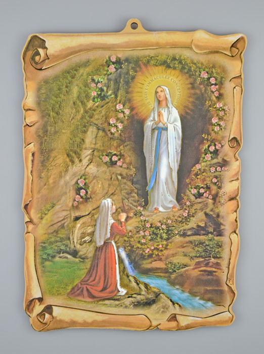 Icône Grotte Apparitions de Lourdes 22cm (pic 2)