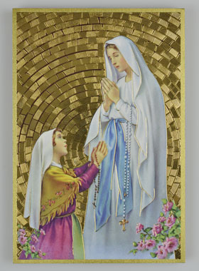 Cadre Icône Notre Dame de Lourdes - 15 cm (pic 1)