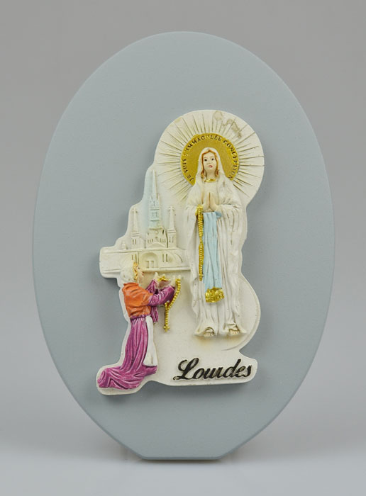 Cadre Notre Dame de Lourdes - 15 cm (pic 2)
