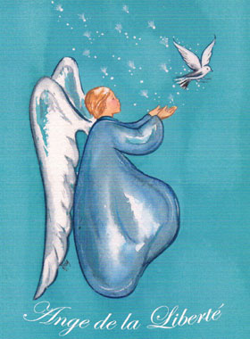 Carte de Confirmation - Ange de la Liberté - 10 X 15cm (pic 1)