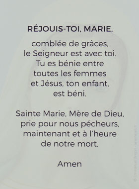 Carte de Prière - Réjouis-Toi Marie Comblée de Grâces (pic 2)