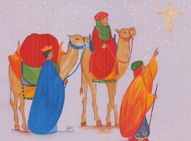Carte de Voeux Etoile des Rois Mages - 10 X 15cm (pic 2)