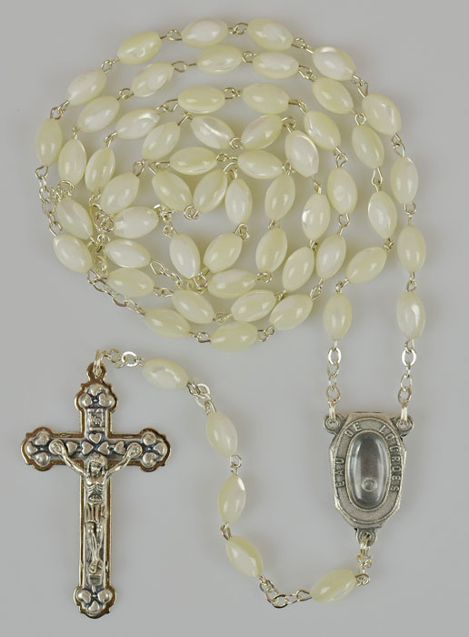 Chapelet de Lourdes avec Eau de Lourdes - Nacre Véritable (pic 2)