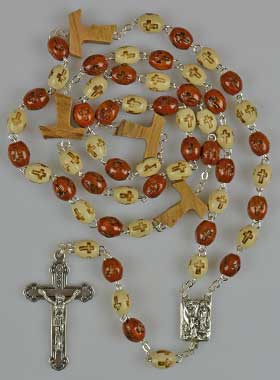Chapelet en Bois Croix de Tau (pic 1)