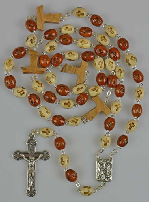 Chapelet en Bois Croix de Tau (pic 2)