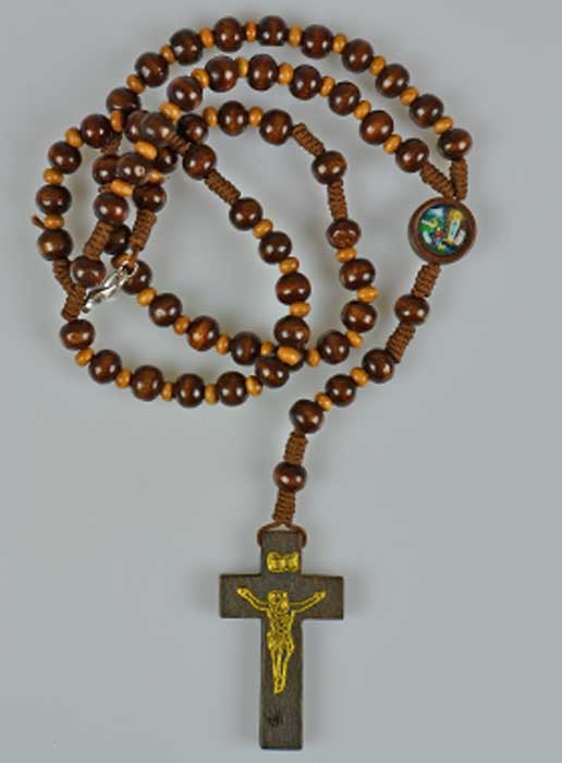 Chapelet Collier en Bois sur Cordelette (pic 2)