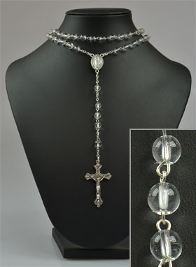 Chapelet Collier Mode en Perles de Cristal de Lourdes - 50 cm (pic 1)