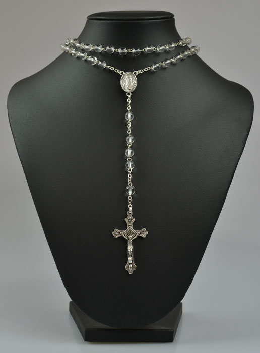 Chapelet Collier Mode en Perles de Cristal de Lourdes - 50 cm (pic 2)