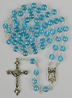 Chapelet en Perles Bleu - 60 cm (pic 1)