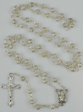 Chapelet en Argent avec Goutte d'Eau de Lourdes (pic 1)
