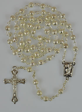 Chapelet de Lourdes en Argent avec Eau de Lourdes (pic 1)