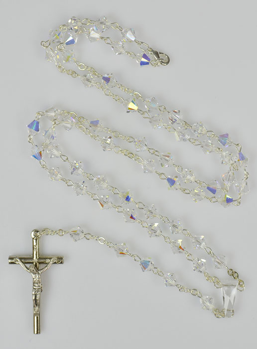 Chapelet en Cristal et Chaîne Argent (pic 2)