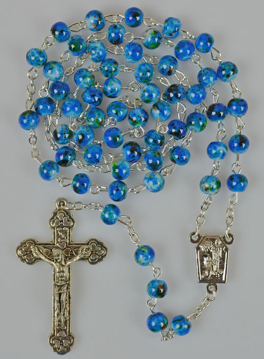 Chapelet en Pierre Nacre Bleue (pic 2)