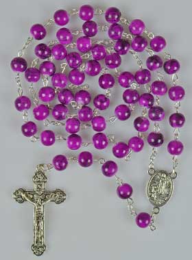 Chapelet en Perles de Nacre Strass Rose (pic 1)