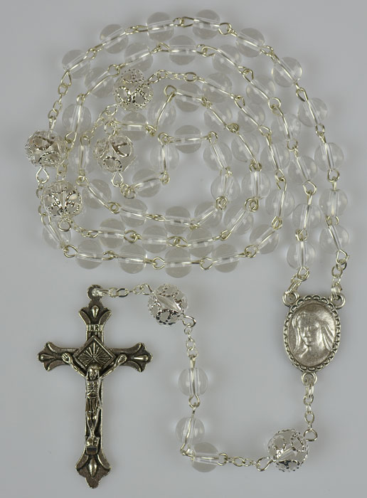Chapelet de Lourdes en Perles de Cristal - 55 cm (pic 2)