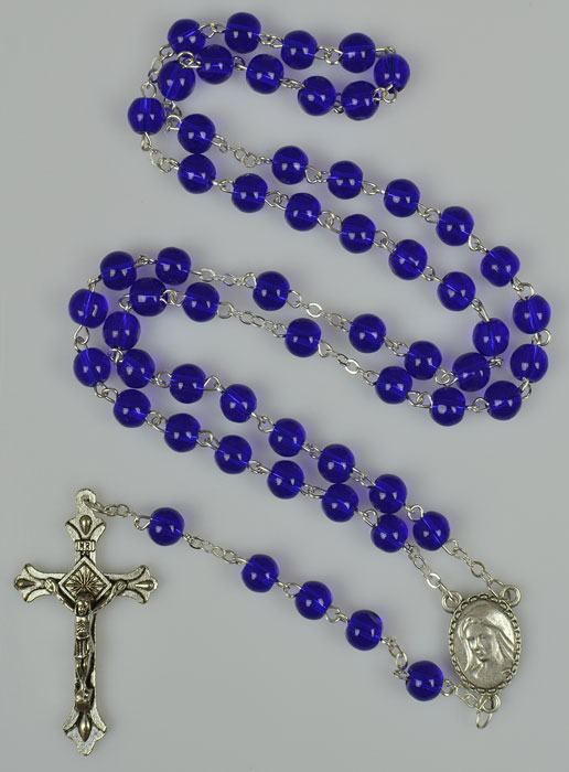 Chapelet en Cristal Bleu Foncé (pic 2)
