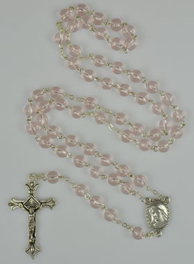 Chapelet en Cristal Rose de Lourdes (pic 1)