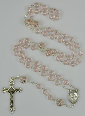Chapelet en Cristal Rose (pic 1)