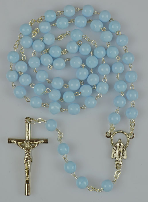 Chapelet en Perles de Verres - Bleues (pic 2)