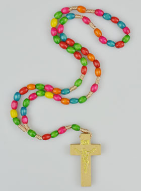 Chapelet Enfant en Bois - Multicolor d'été (pic 1)