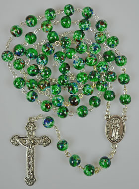 Chapelet Enfant en Pierre de Nacre Verte (pic 1)
