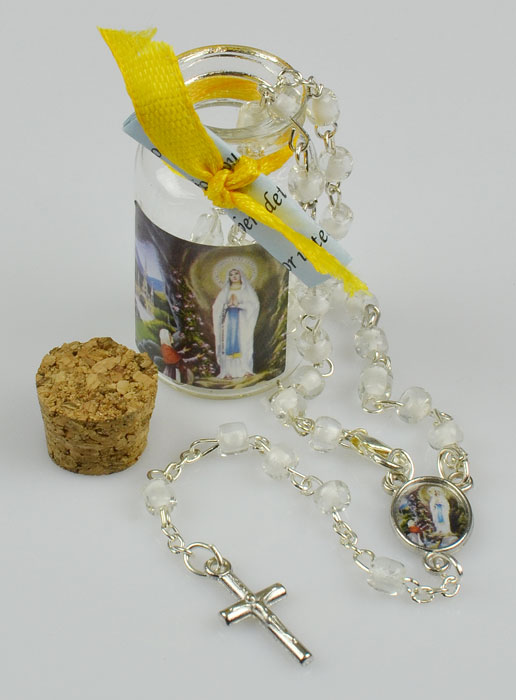 Chapelet Enfant en Perles de Cristal Blanc - Coffret cadeau (pic 2)