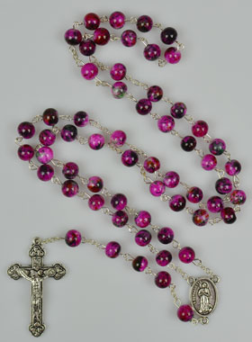 Chapelet Enfant en Perles de Nacre Rose (pic 1)