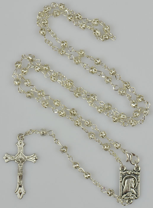 Chapelet Enfant en Strass d'Argent (pic 2)