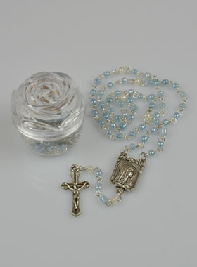 Chapelet de Lourdes Enfant Perles Bleues (pic 1)