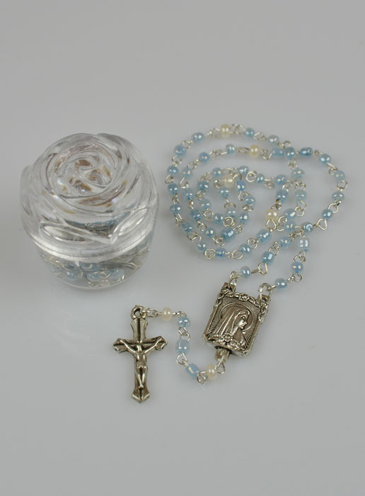 Chapelet de Lourdes Enfant Perles Bleues (pic 2)