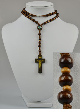 Chapelet Fashion Collier en Bois (pic 1)
