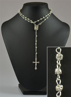 Chapelet Fashion Collier Mode Argent (pic 1)