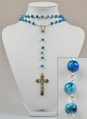 Chapelet Fashion Mode en Nacre Bleue (pic 1)