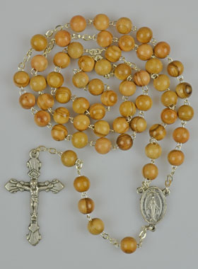 Chapelet en Bois Médaille Vierge Miraculeuse (pic 1)