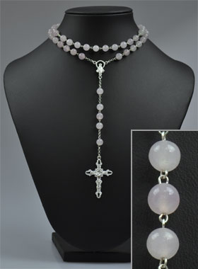 Chapelet Mode en Argent Massif et Perles Quartz Véritable (pic 1)