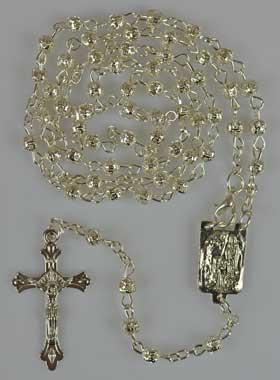 Chapelet Perles d'Argent Strass Brillant (pic 1)