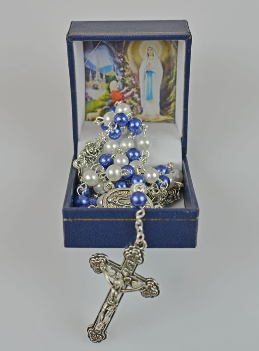 Chapelet de Lourdes Perles de Nacre - Boîte Ecrin (pic 2)