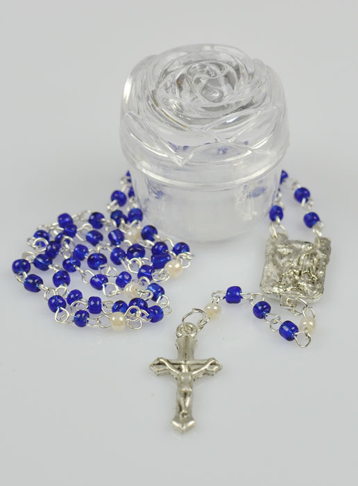 Chapelet pour Enfant en Perles Bleues (pic 2)