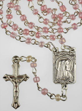Chapelet en Perles Rose Enfant (pic 1)