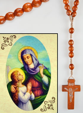 Chapelet Sainte Anne - Avec Image De Prière Et Instructions