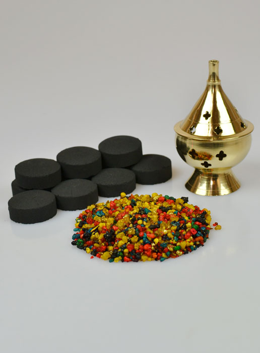 Coffret Encens des Saints + Charbon + Brûle-encens (pic 2)