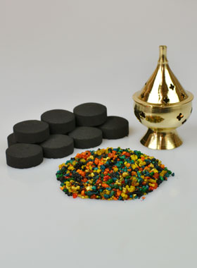 Coffret Encens Vatican + Charbon + Brûle-encens (pic 1)