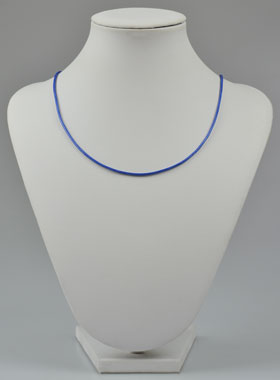 Cordon en Cuir Bleu - 80 cm (pic 1)