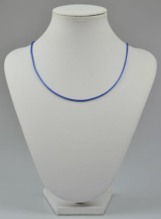 Cordon en Cuir Bleu - 80 cm (pic 2)