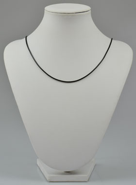 Cordon en Cuir Noir - 80 cm (pic 1)
