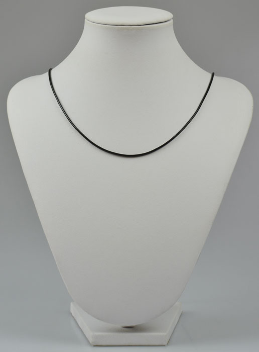 Cordon en Cuir Noir - 80 cm (pic 2)
