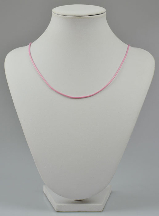 Cordon en Cuir Rose - 80 cm (pic 2)